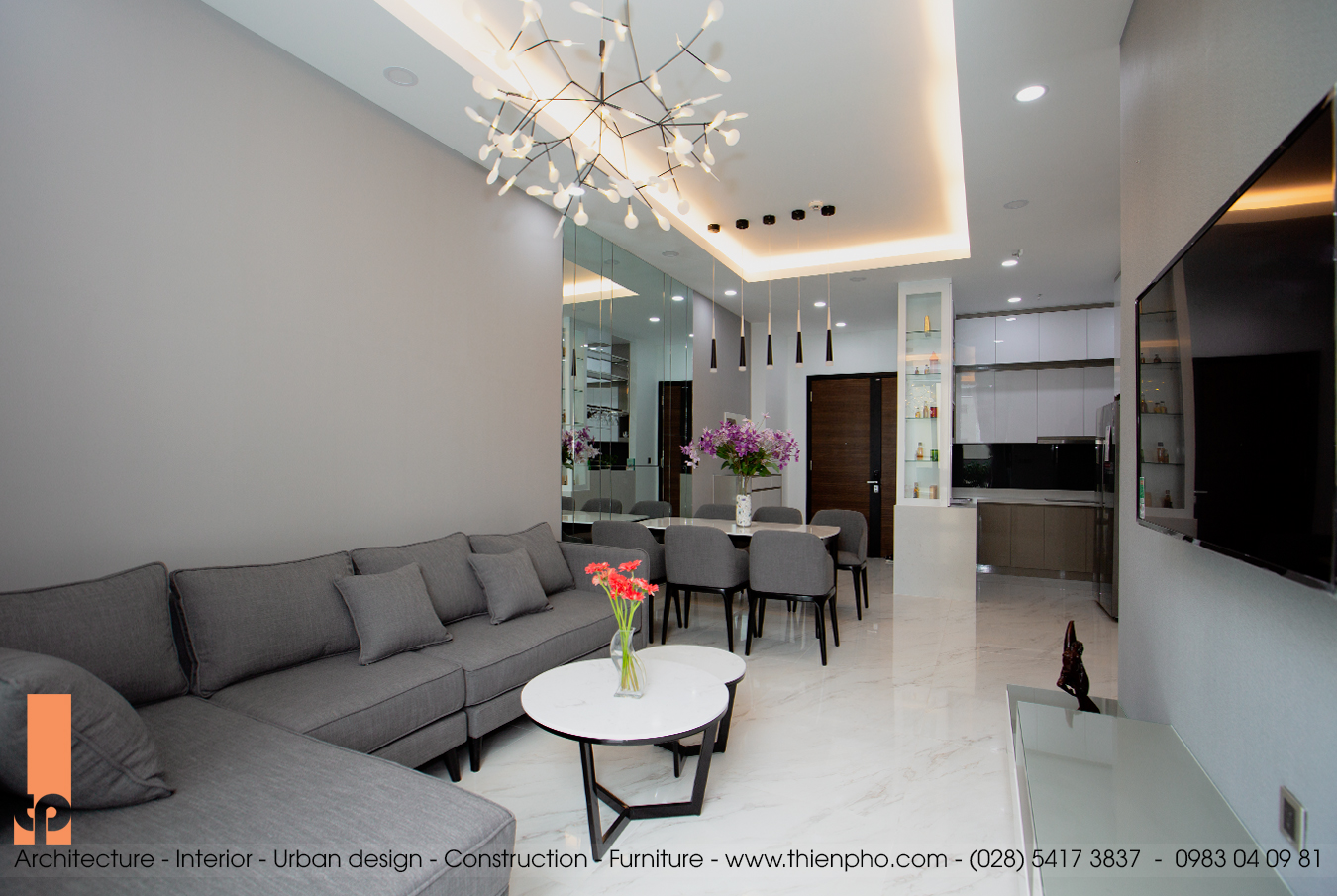 Hình ảnh thi công hoàn thiện nội thất căn hộ A4-02 Midtown, Phú Mỹ Hưng