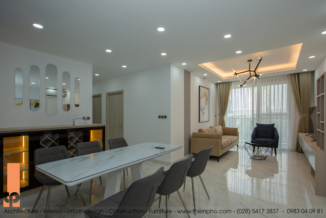 Hình ảnh thi công hoàn thiện nội thất căn hộ A5-13 Midtown, Phú Mỹ Hưng
