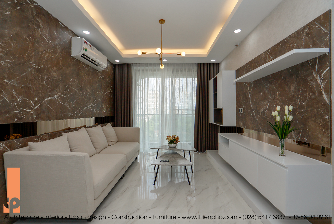 Hình ảnh thi công hoàn thiện nội thất căn hộ A7-14 Midtown, Phú Mỹ Hưng