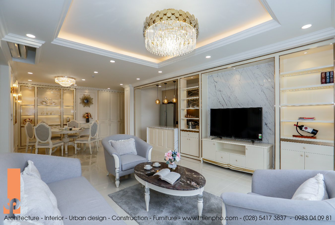 Hình ảnh thi công hoàn thiện nội thất căn hộ B9-02-Riverpark Premier, Phú Mỹ Hưng
